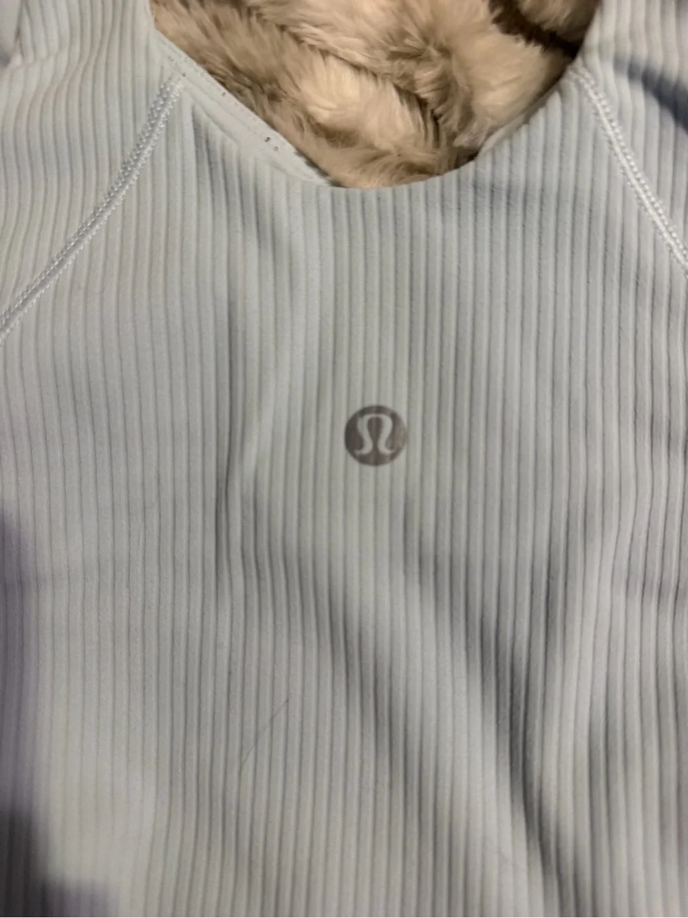 lululemon athletica Light Blue Ribbed V-Neck Tank